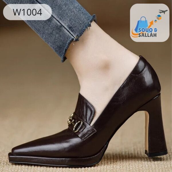 كعب عالي نسائي كلاسيكي (Loafer Pump Heel)